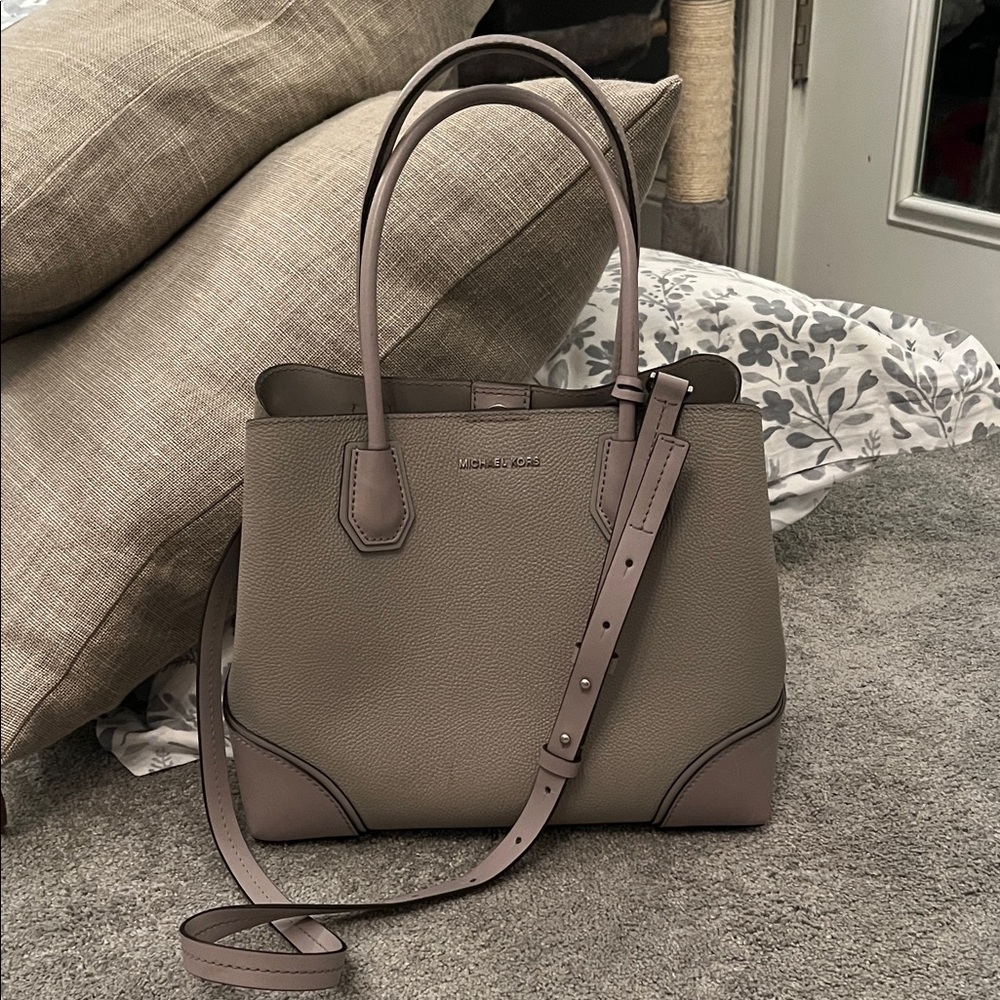 Michael Kors Taupe Satchel